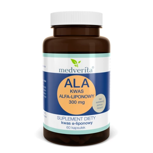 Medverita - ALA Kwas Alfa Liponowy 300 mg - 60 kapsułek Medverita - ALA Kwas Alfa Liponowy 300 mg - 60 kapsułek